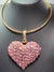 pink rhinestone heart