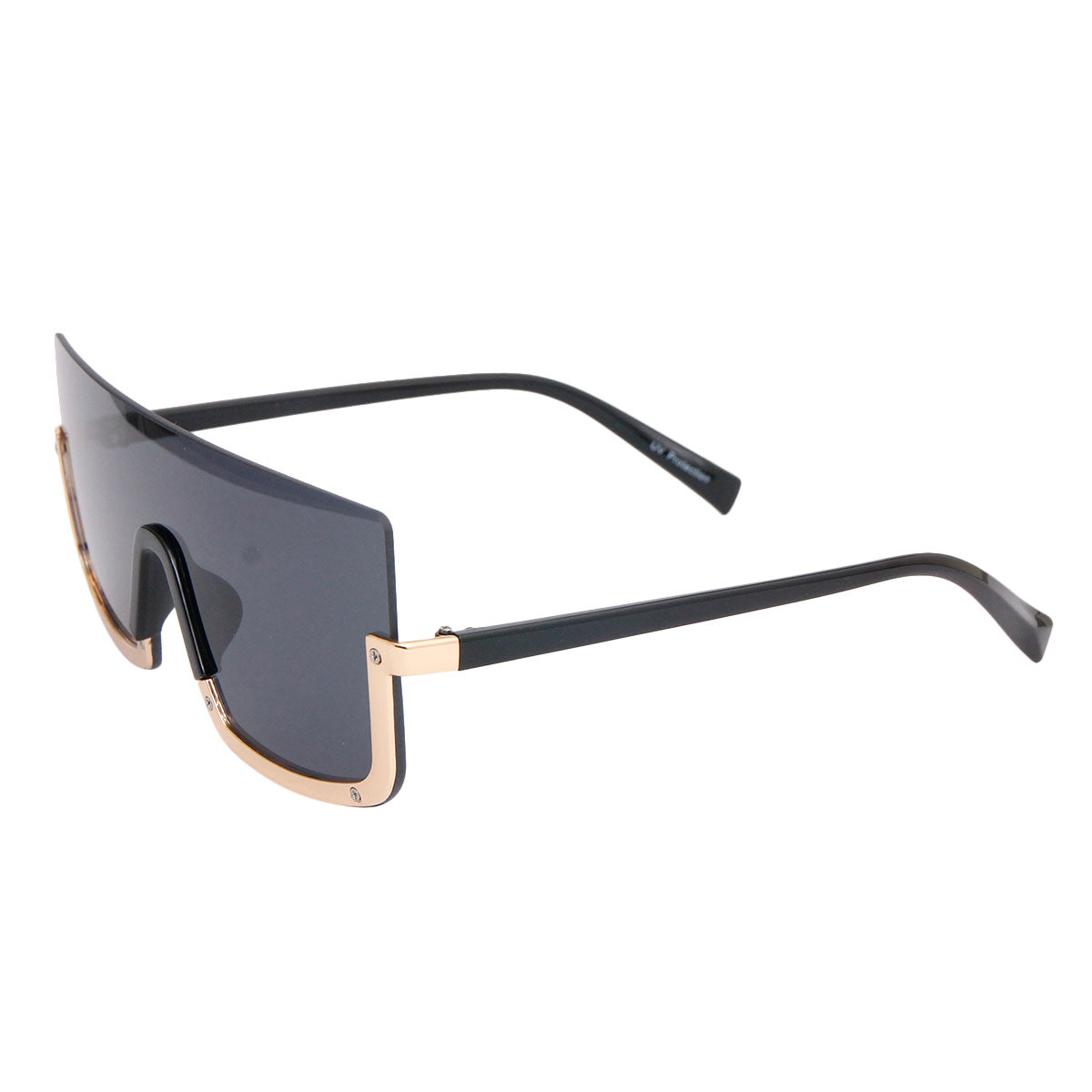 Gray Gold Bottom Edge Sunglasses