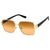 Orange Lens Gold Wire Frame Sunglasses