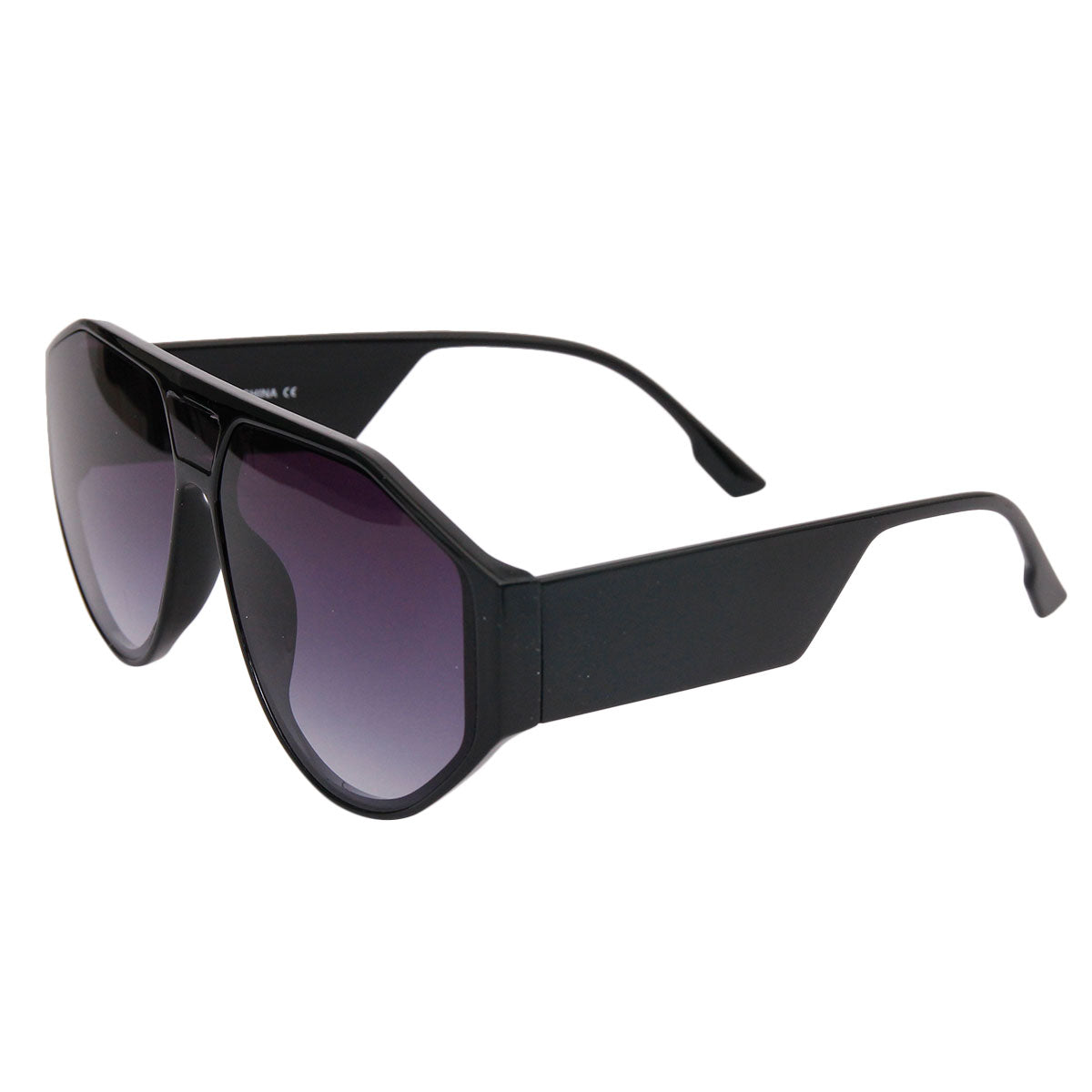 80&#39;s Black Rounded Sunglasses