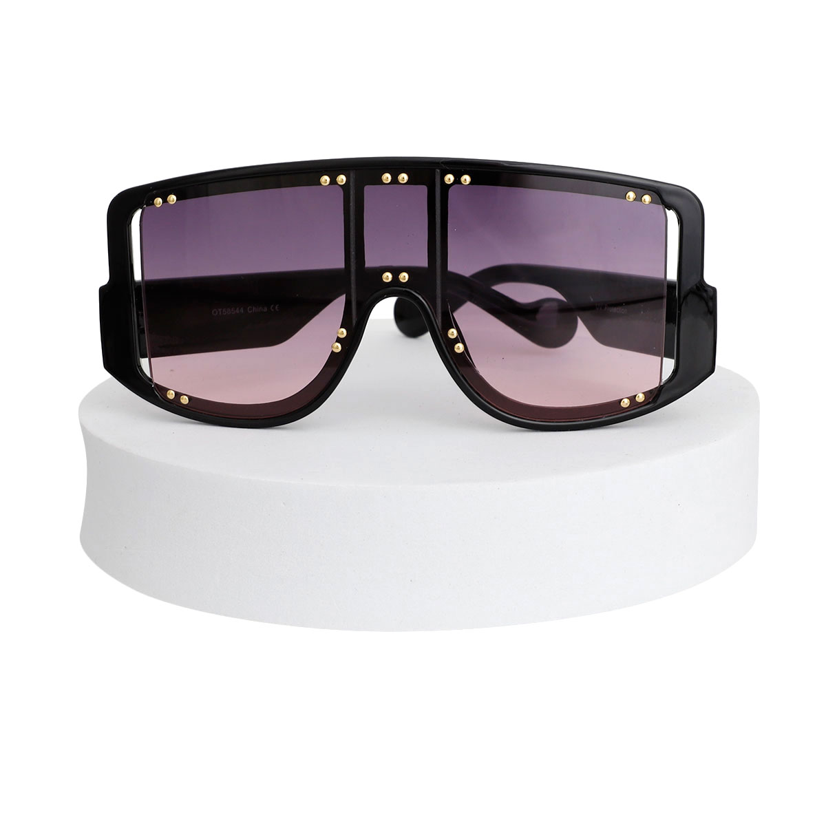 Pink Lens 80&#39;s Stud Sunglasses