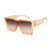 Orange Square Thick Frame Sunglasses