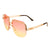 Yellow Square Frameless Sunglasses