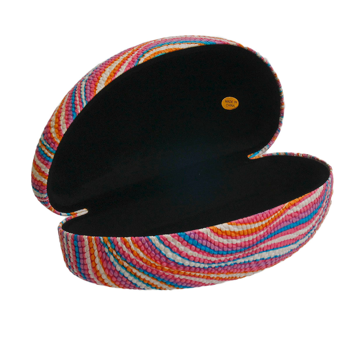 Pink Ribbed Sunglass Case