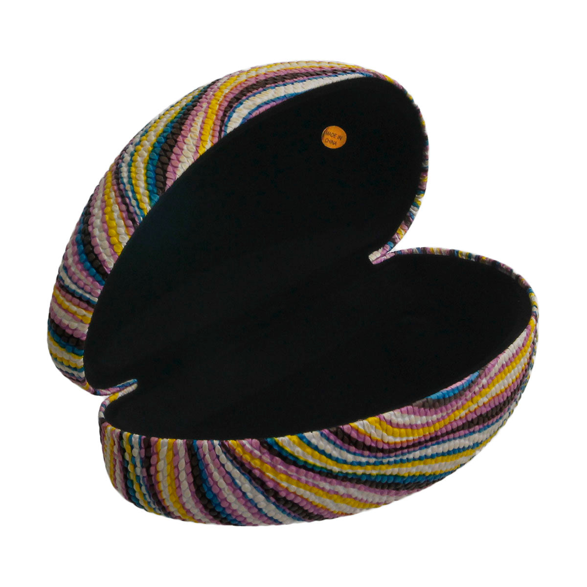 Purple Ribbed Sunglass Case