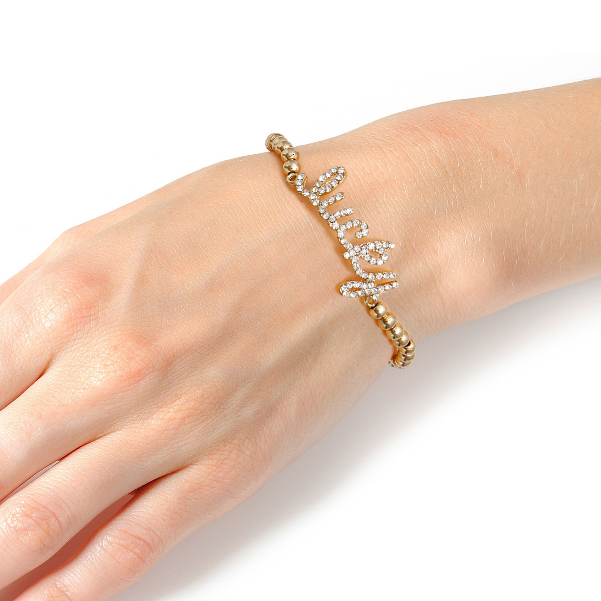 Gold Ball Bead Lucky Bracelet