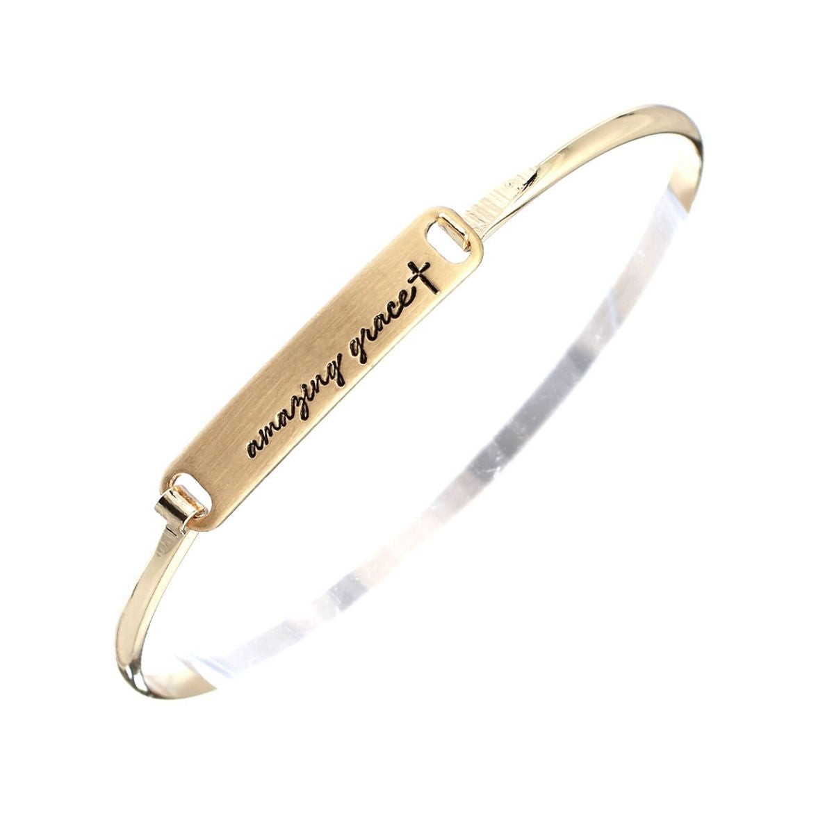 Amazing Grace Gold Hook Bangle