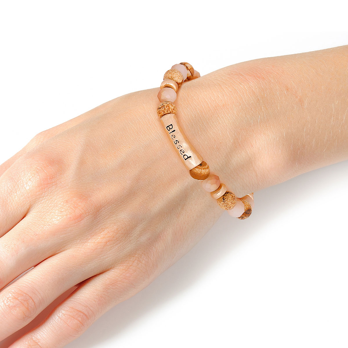 Light Brown Natural Stone Blessed Bracelet