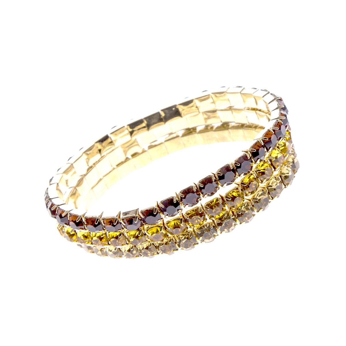 Multi Topaz 5mm 3 Strand Bracelets