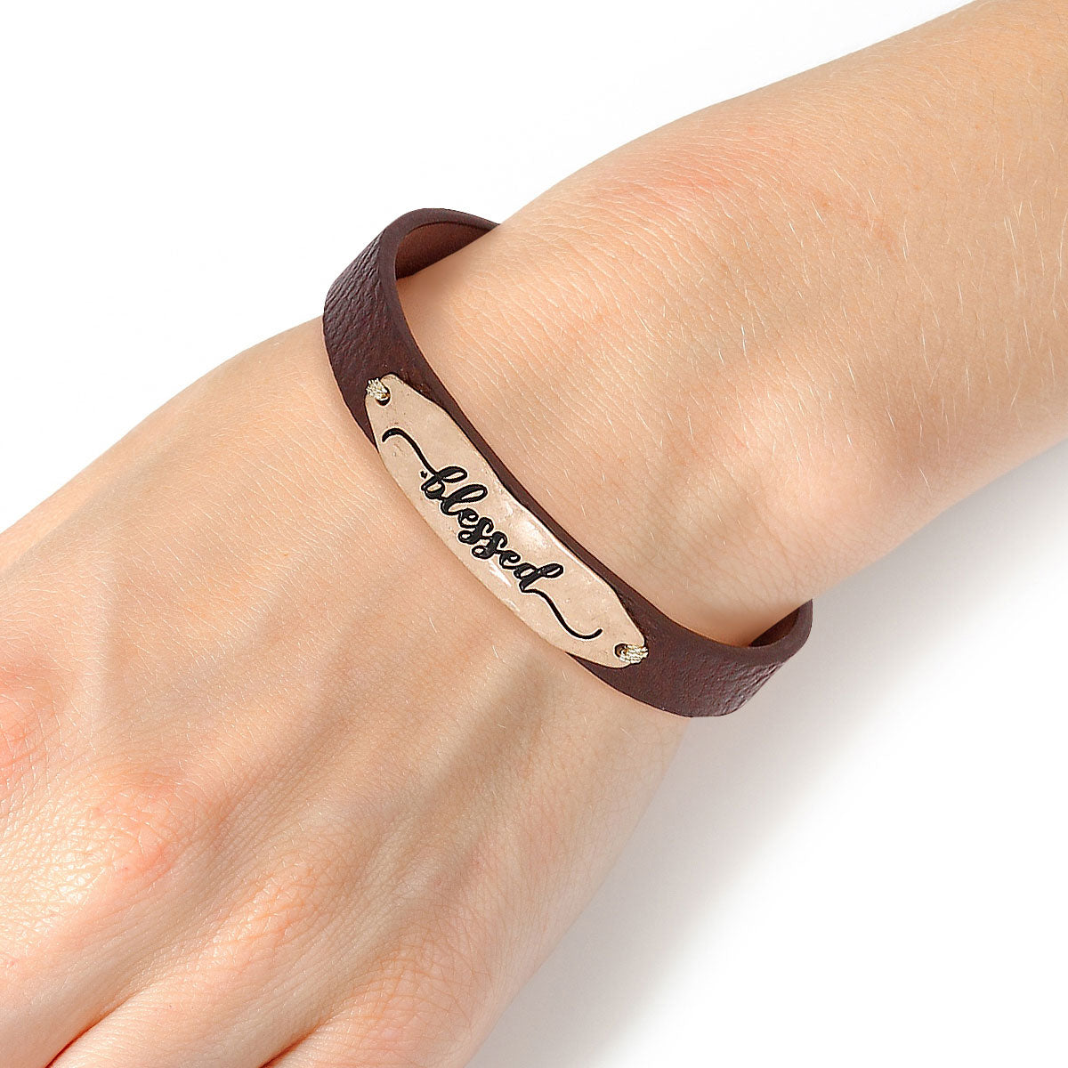 Brown Blessed Leather Bracelet