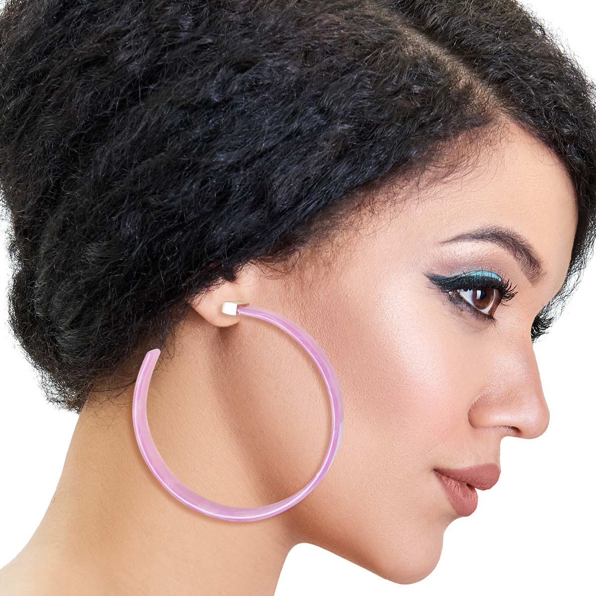 Lavendar Acrylic  Hoops