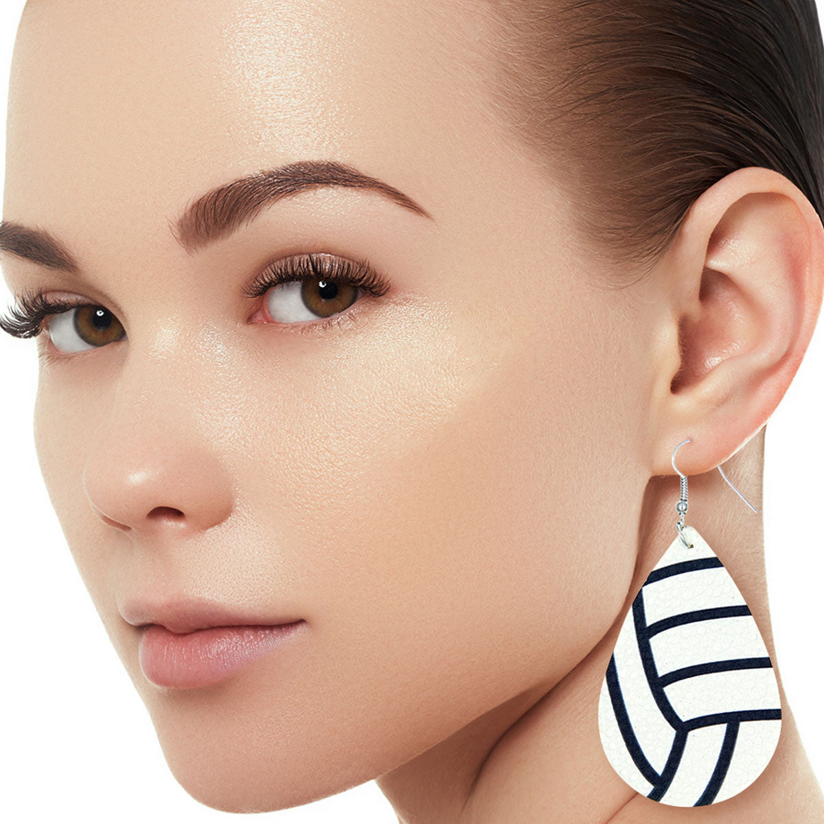 Vollyball Vegan Leather Earrings