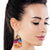 Bright Floral Printed Teardrop Earrings