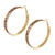Gold Glitter Wide Hoops