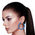 Blue Rubber Bead Hoops