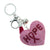 Pink Rhinestone Heart Keychain