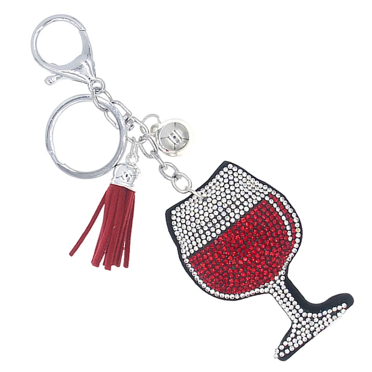 Red Wine Keychain Bag Charm