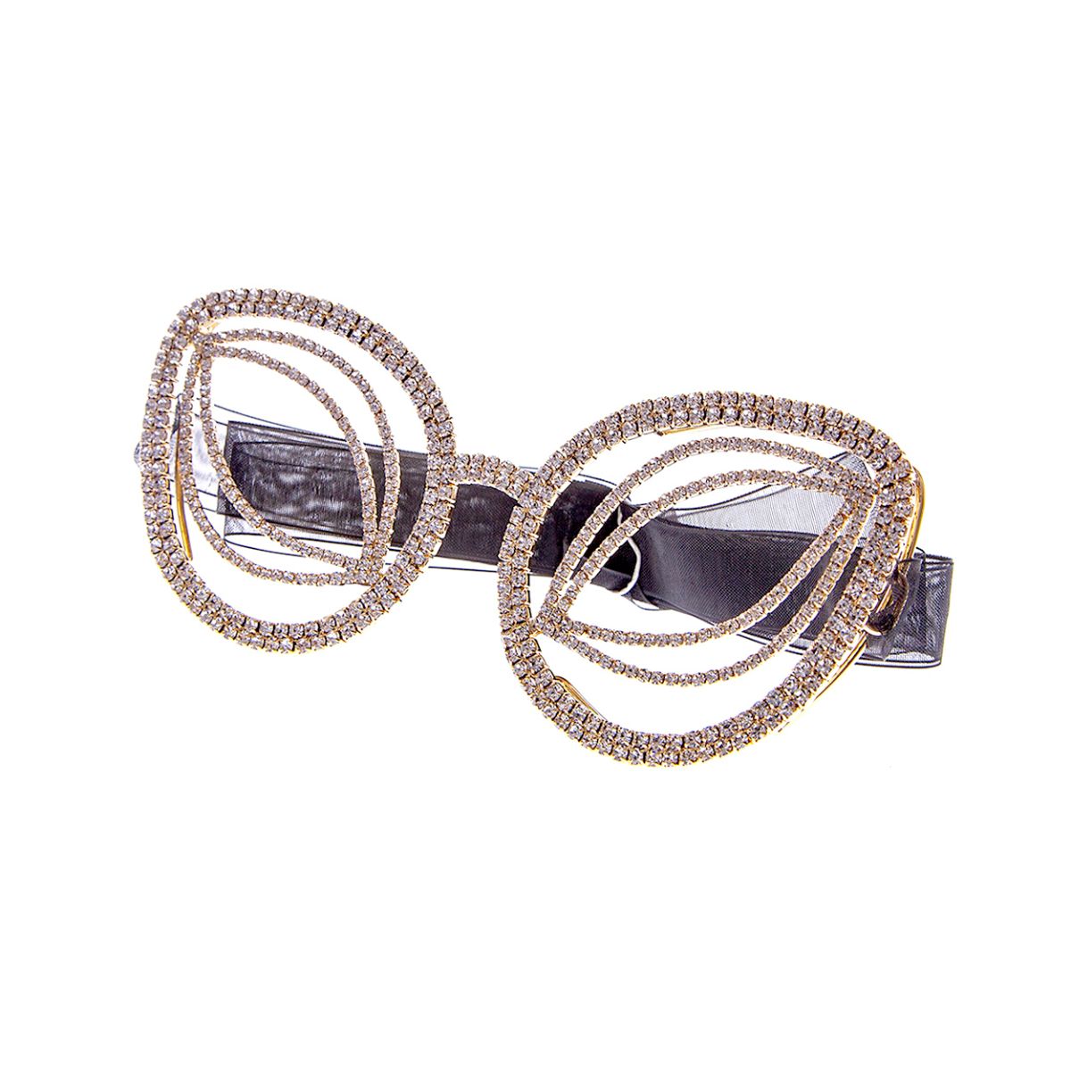 Gold Marquise Rhinestone Eye Mask