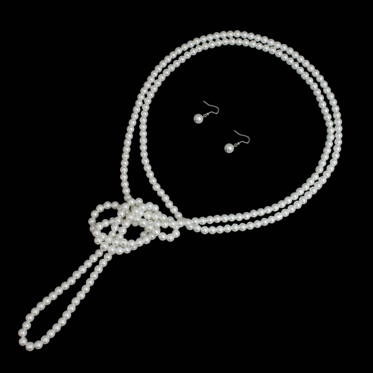 84&quot; 8mm White Pearl Necklace