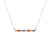 Rainbow Bar Gold Chain Necklace