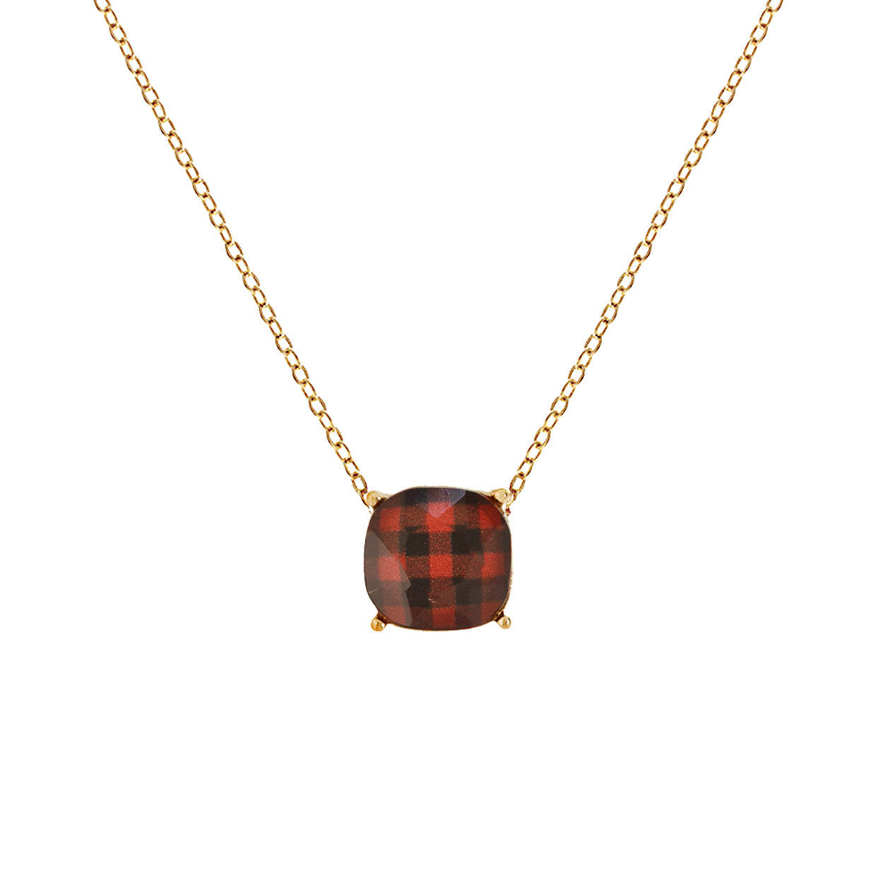 Red Buffalo Plaid Necklace