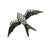 Burnished Gold Flying Bird Brooch