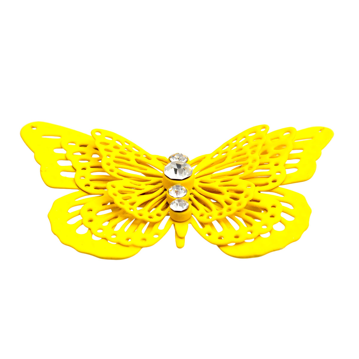 Yellow 3D Butterfly Brooch