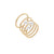 Gold Guitar String Pearl Ring Set