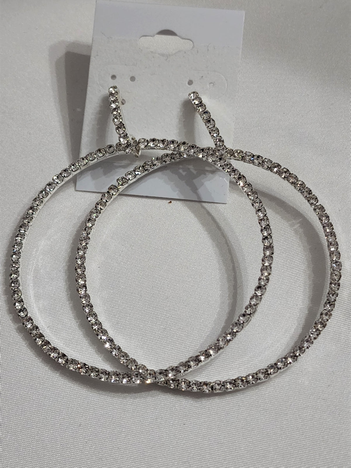 rhinestone side hoops