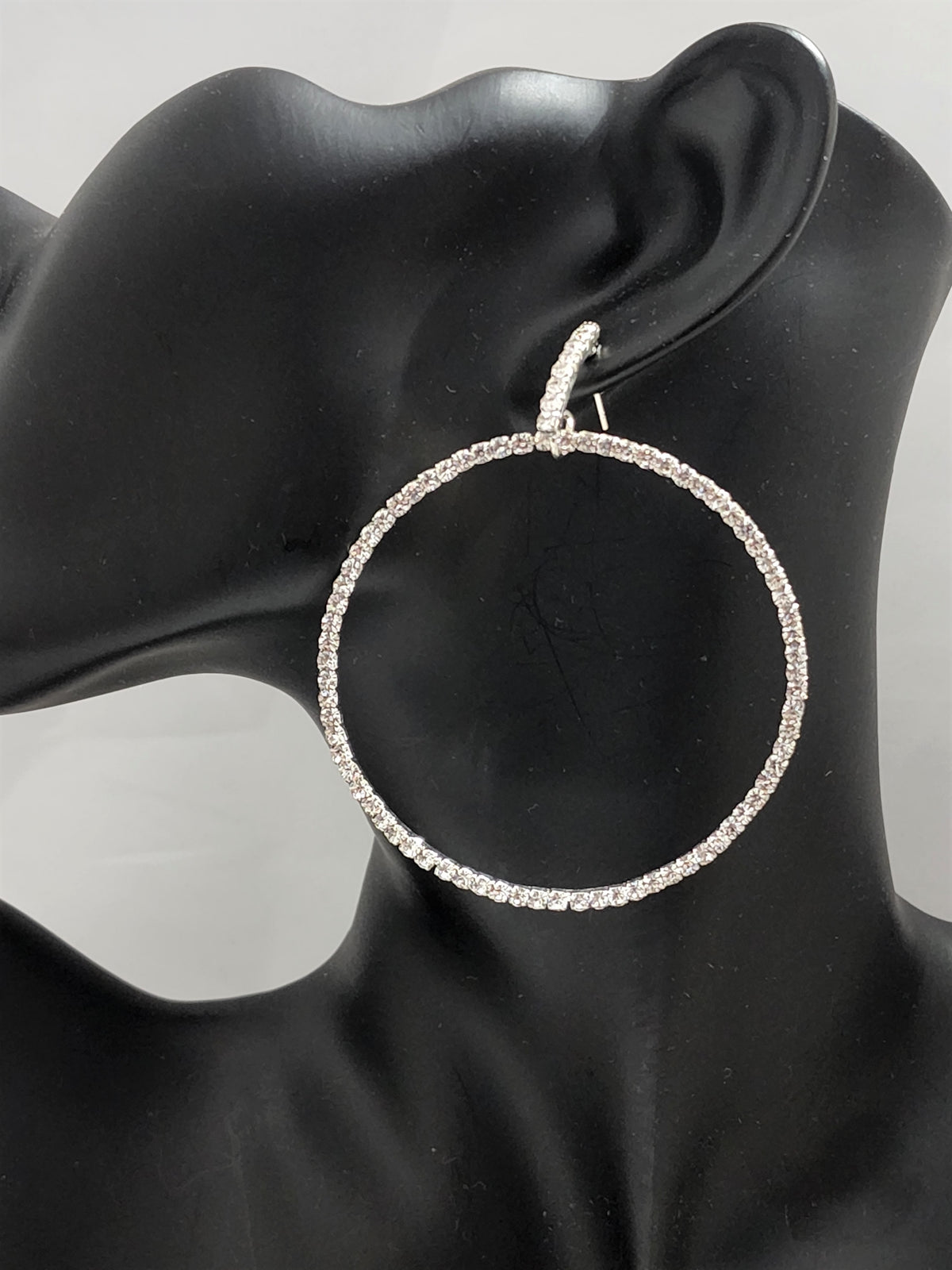 rhinestone side hoops
