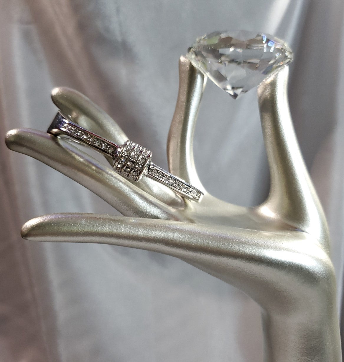 Ring around Sivler bracelet