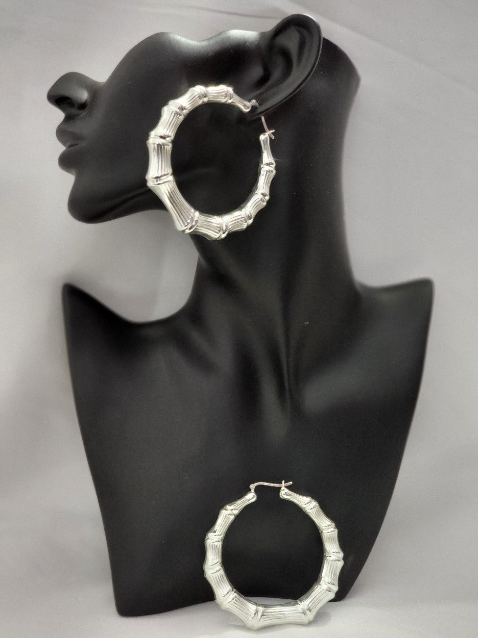 Sterling Silver  bamboo earrings