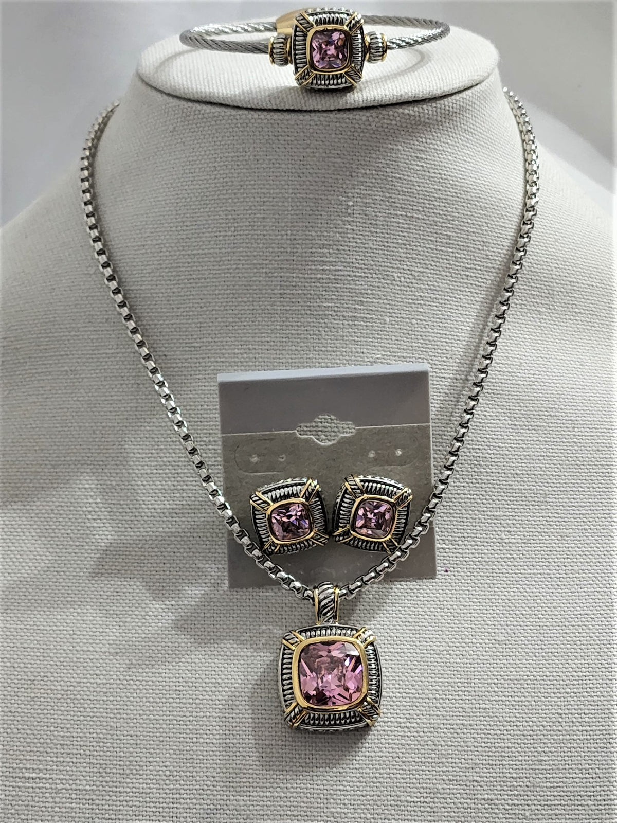 two tone Pink square