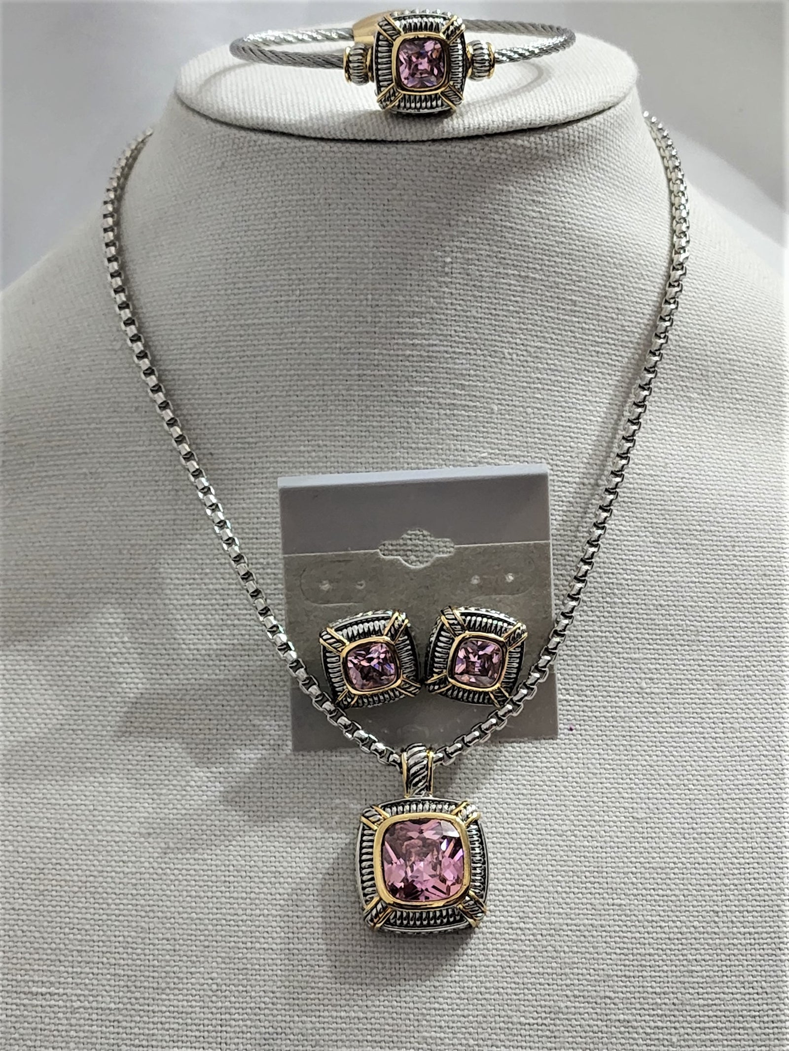 two tone Pink square