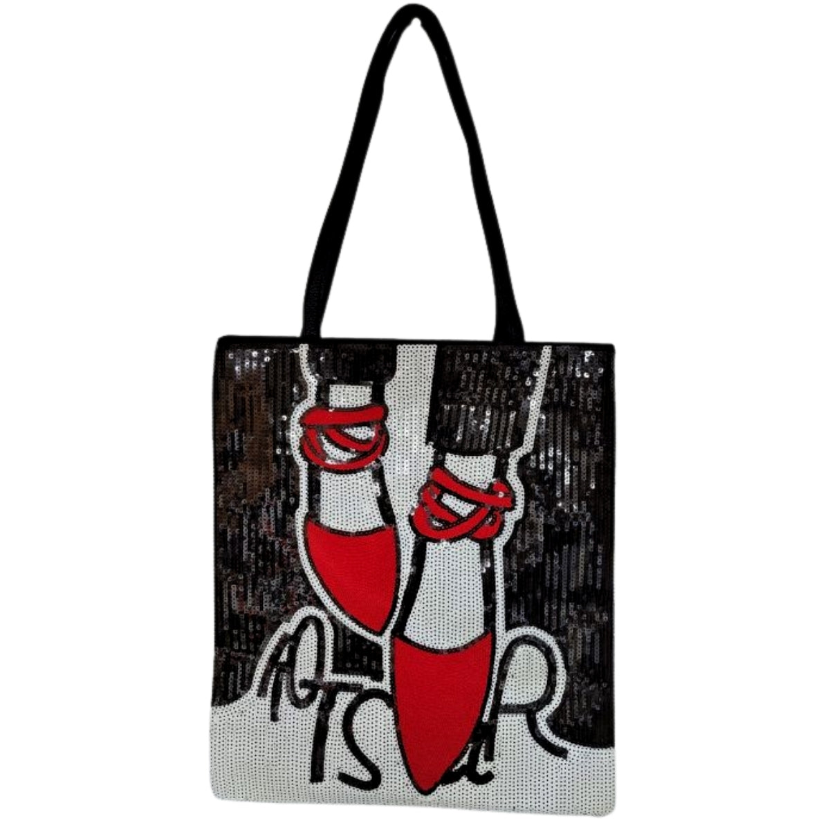 Hot Star Heels Sequin Tote