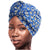 Blue MK Circle Twist Knot Turban