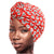 Red MK Circle Twist Knot Turban