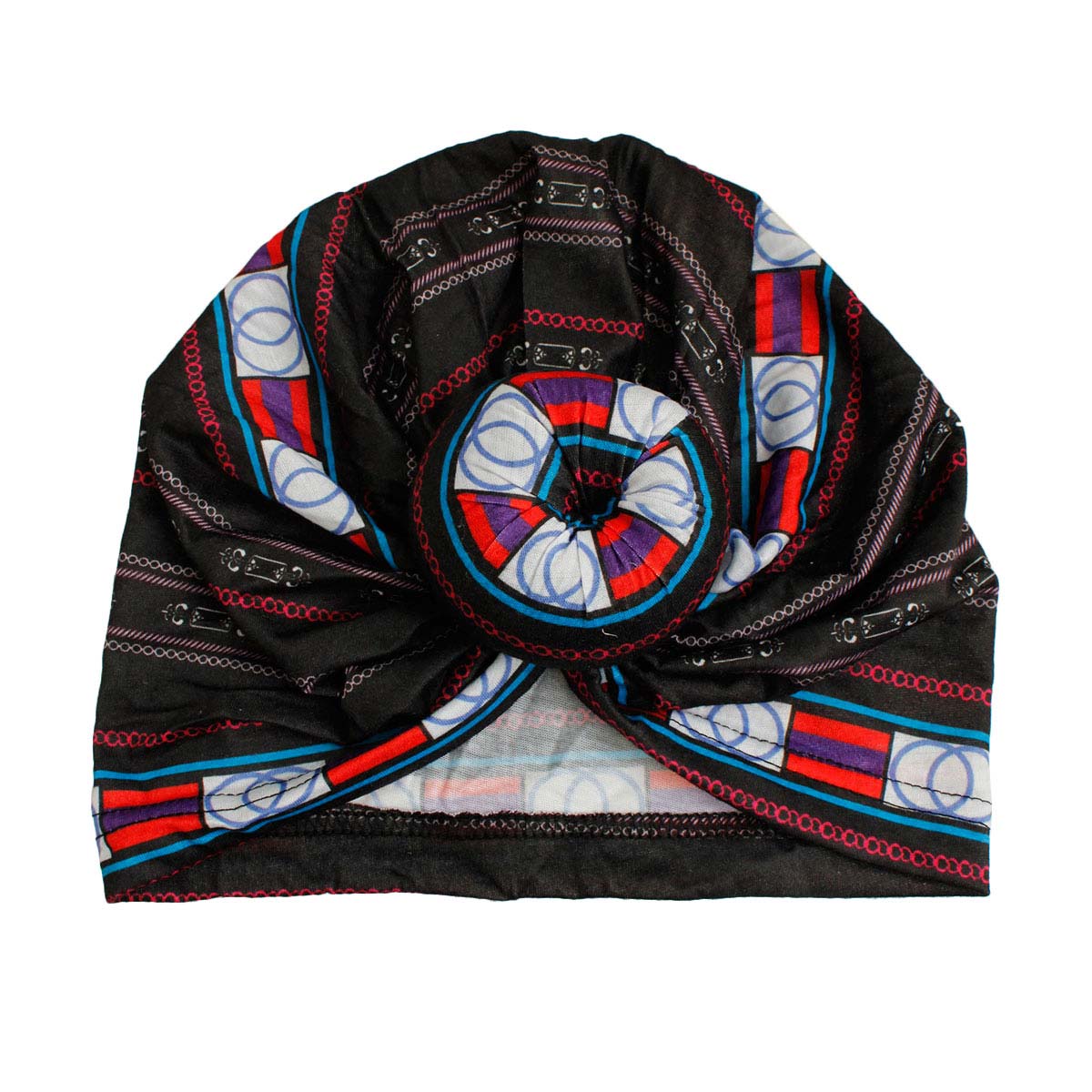 Black Infinity Ring Donut Knot Turban