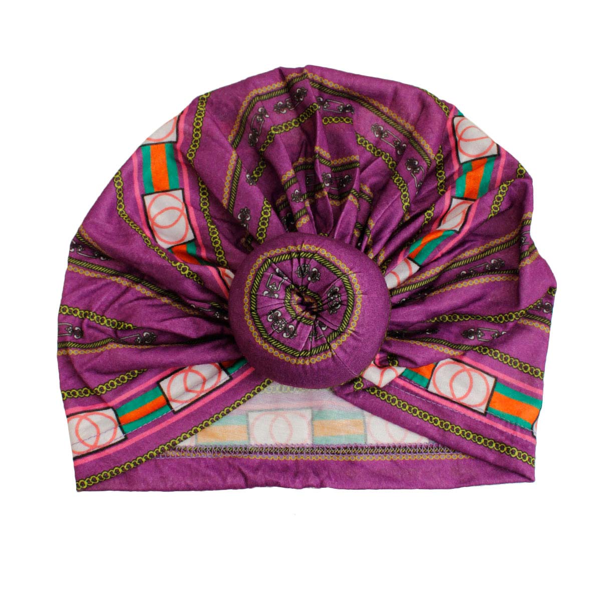 Purple Infinity Ring Donut Knot Turban
