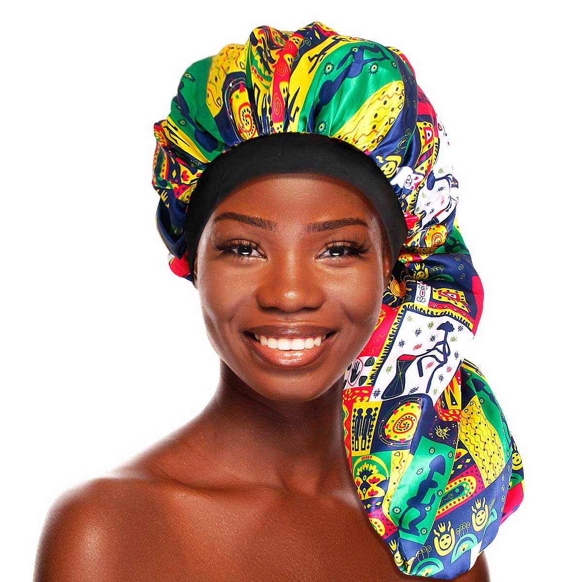 Navy Tribal Dreadlocks Braid Bonnet