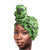 Green MK Tall Twist Knot Turban