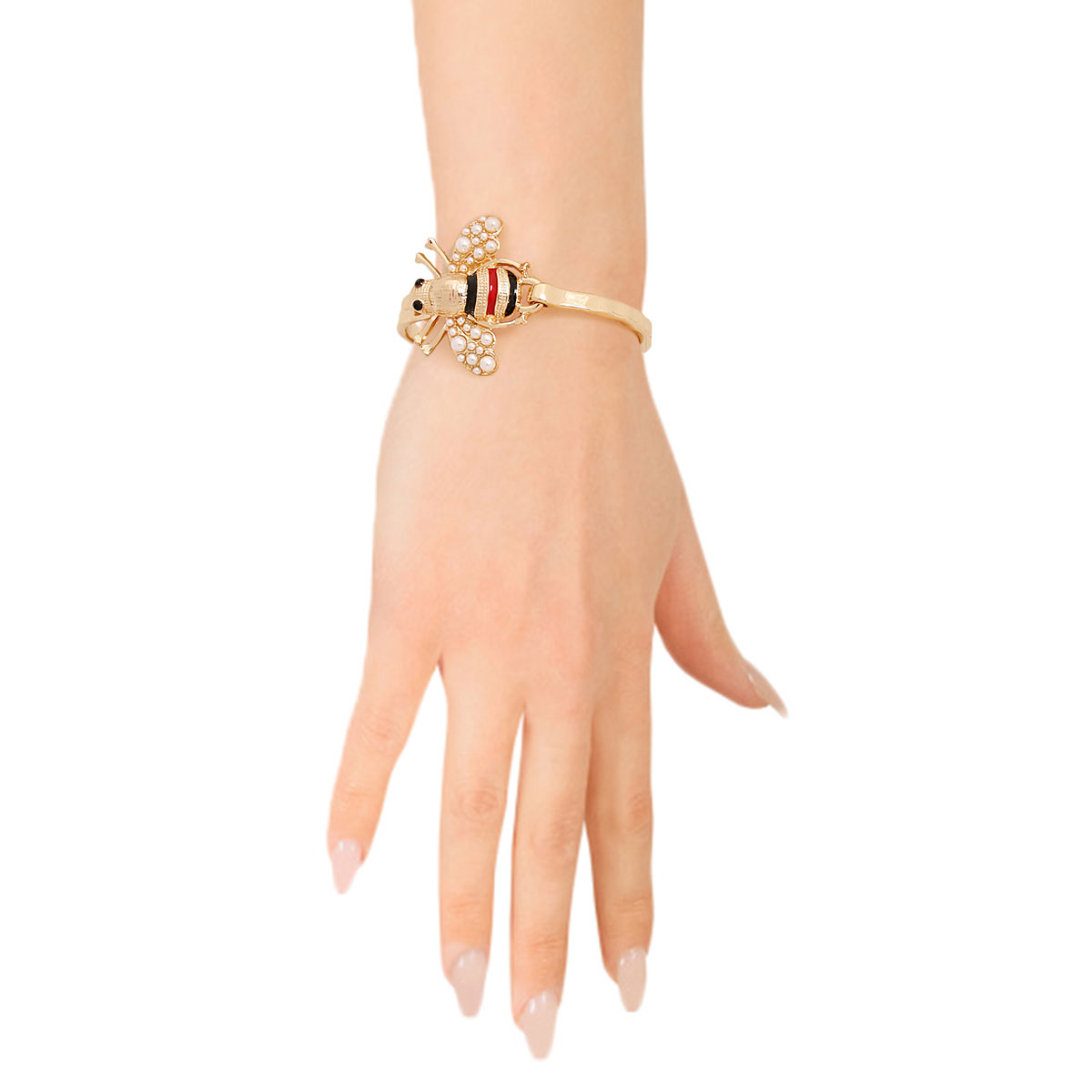 Designer Gold Hook Bee Bangle