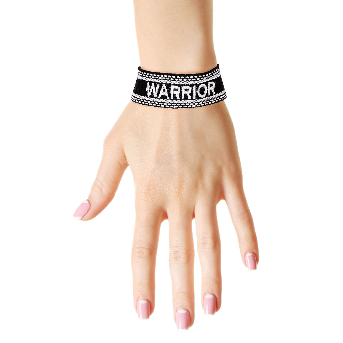 CD Inspired Black WARRIOR Embroidered Bracelet