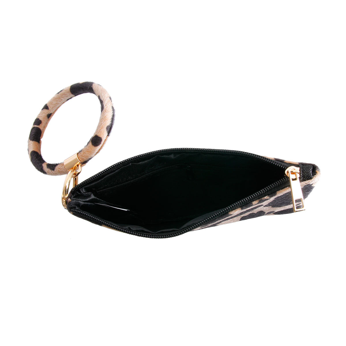 Brown and Black Fur Animal Wristlet