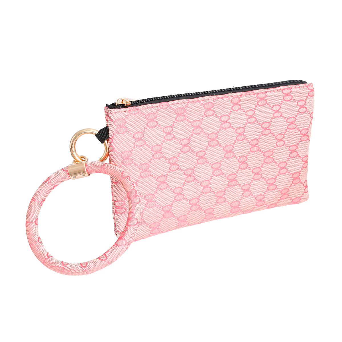 Designer Pink Woven Bracelet Clutch