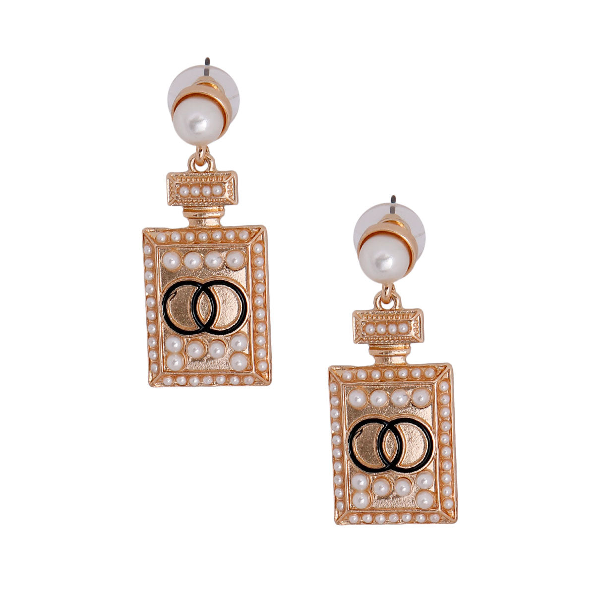 Designer Pearl Perfume Earrings