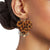 Leopard Print Leather Heart Earrings