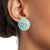 Sea Green Designer Style Quilted Studs