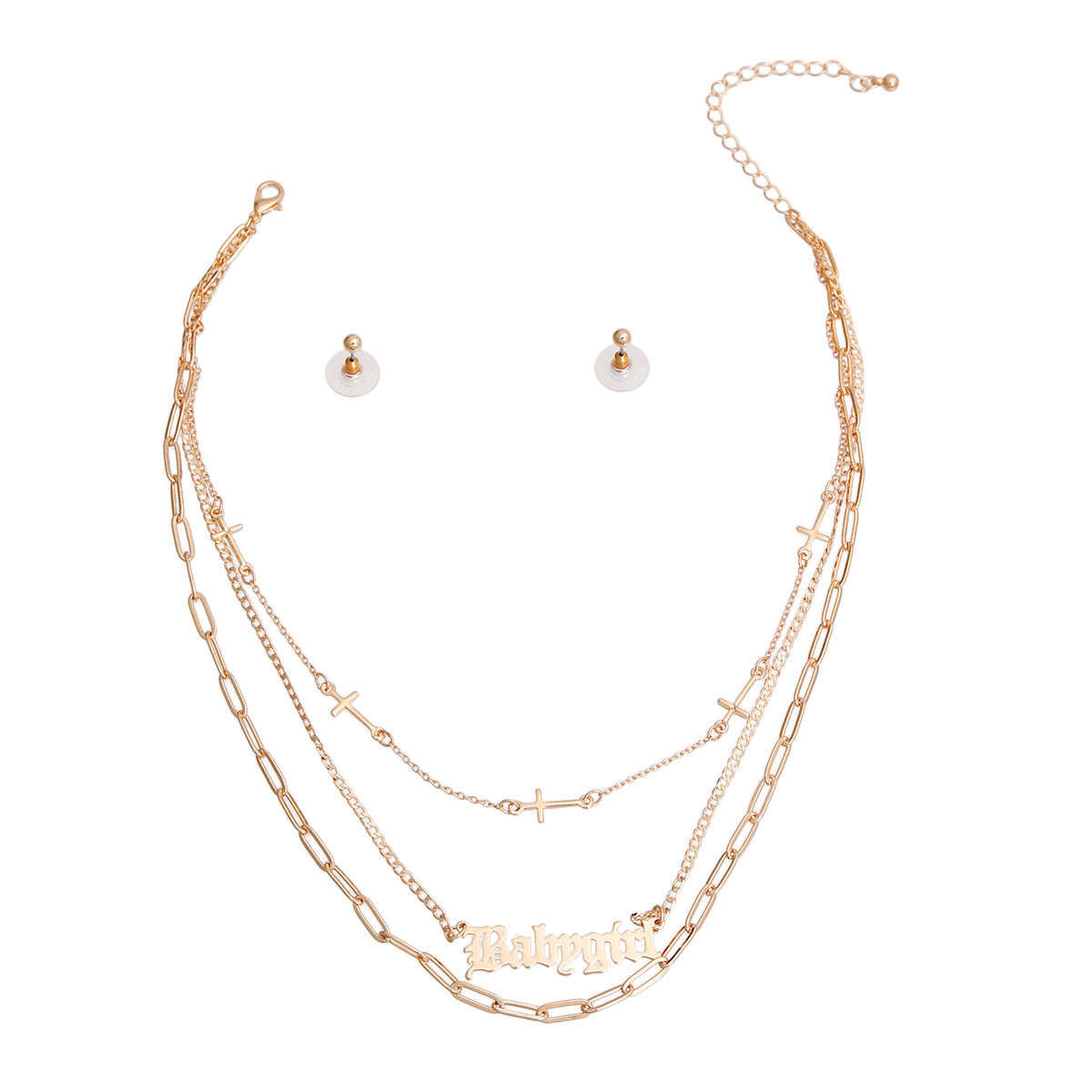 Baby Girl 3 Layer Chain Necklace