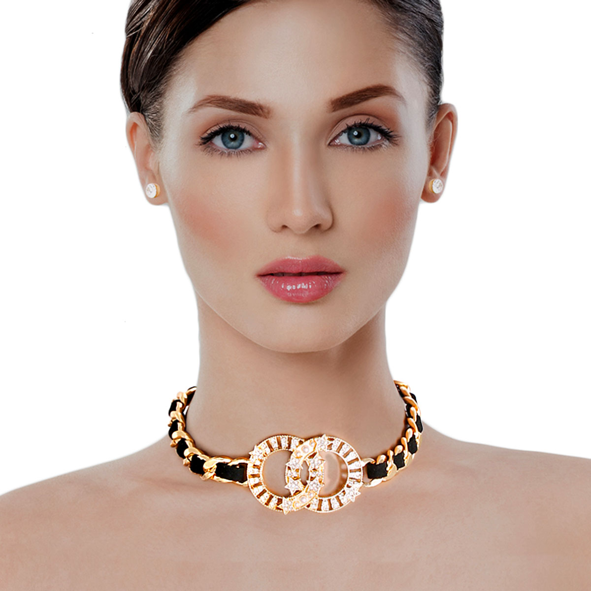 Designer Dupe Black Woven Choker